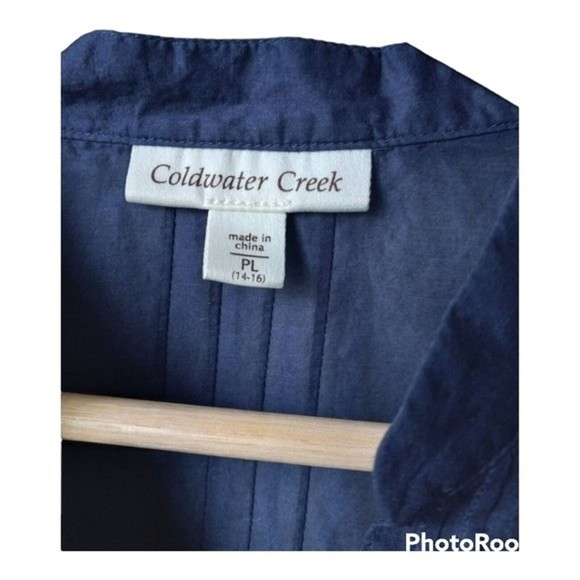 Coldwater Creek Lace Embroidered Navy tunic Top in Sz PL(14-16) - Picture 4 of 9